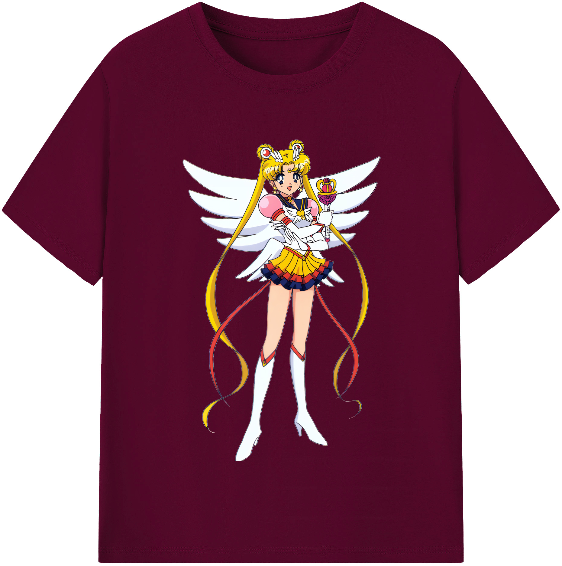 （画像用） 美少女戦士セーラームーン 月野 うさぎ つきの うさぎ Sailor Moon Tsukino Usagi レディースカジュアルプリントTシャツ（綿100％）